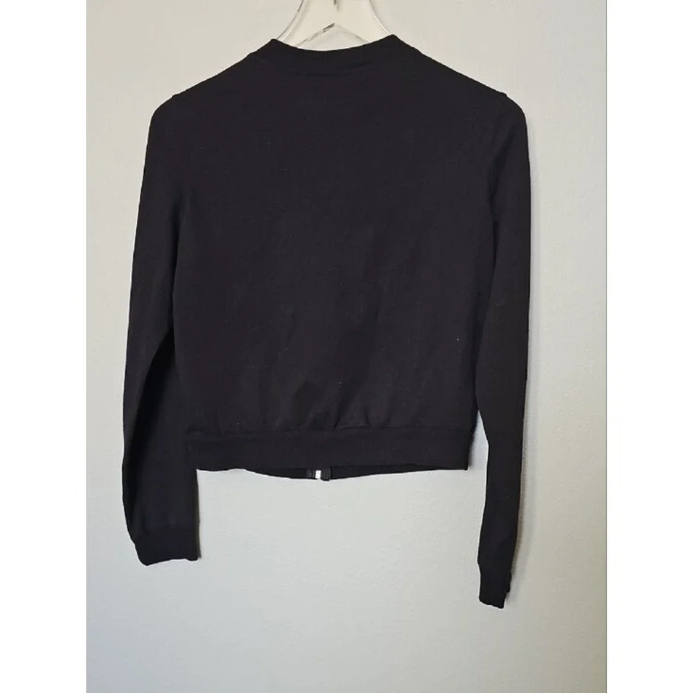 Justice Girls Black Lace Sequin Bomber Jacket Full Zip Size 18 Kids Sparkle Glam
